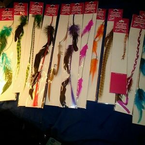 Lot of 100 New Colored Feather Hair Extensions